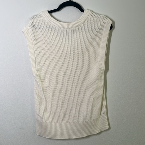 Rails Cashmere Chandler Cream Knit Sweater Vest Size XS Oversized - Picture 4 of 6